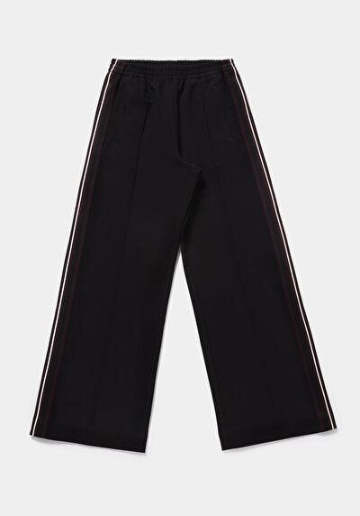 Image de Pantalon Noir Wide Leg High Rise Double Face Regular Fit Femme