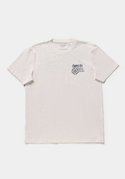 Image de T-shirt À Manches Courtes Blanc Regular Fit Droit Homme