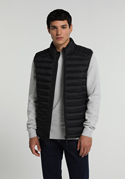 Image de Gilet Noir Slim Fit Homme