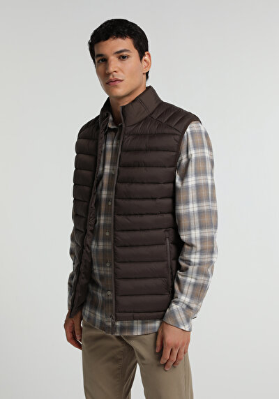 Image de Gilet Marron Slim Fit Homme