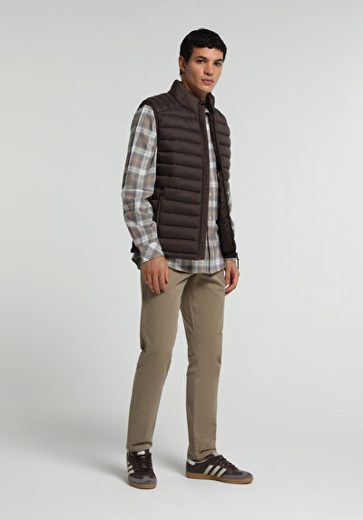 Image de Gilet Marron Slim Fit Homme