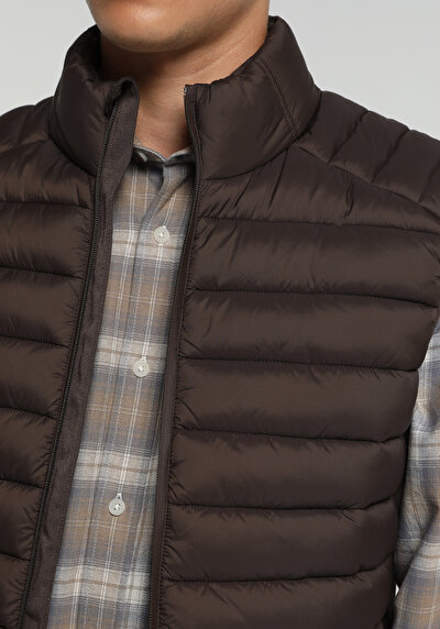Image de Gilet Marron Slim Fit Homme