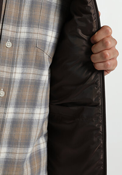 Image de Gilet Marron Slim Fit Homme