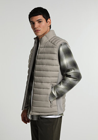 Image de Gilet Beige Slim Fit Homme