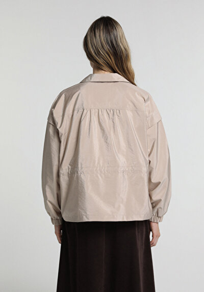 Image de Veste De Blazer Beige Fashion Fit Manches Longues Femme