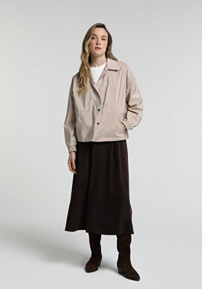 Image de Veste De Blazer Beige Fashion Fit Manches Longues Femme