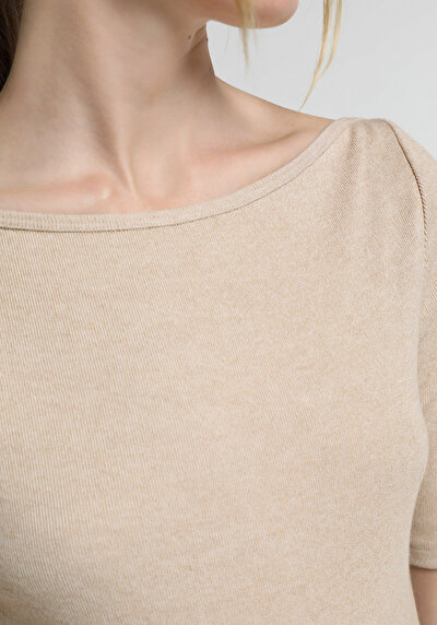 Image de Tricoter Beige Slim Fit  Femme