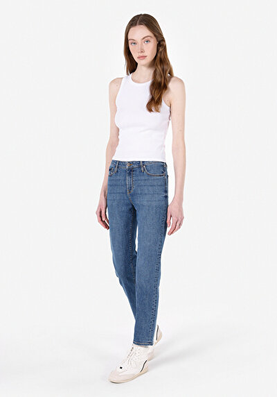 Image de 703 Carla Pantalon En Jean Skinny Leg Medium Rise Slim Fit Femme