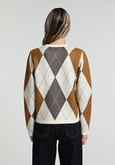 Image de Cardigan Tricot Blanc Regular Fit Femme