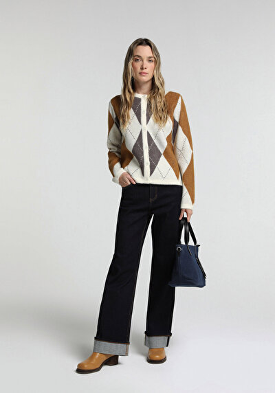 Image de Cardigan Tricot Blanc Regular Fit Femme
