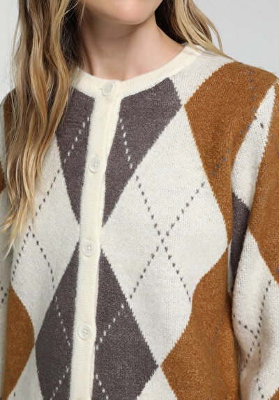 Image de Cardigan Tricot Blanc Regular Fit Femme