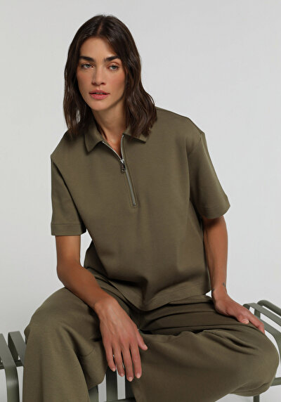 Image de Tricoter Kaki Regular Fit  Femme