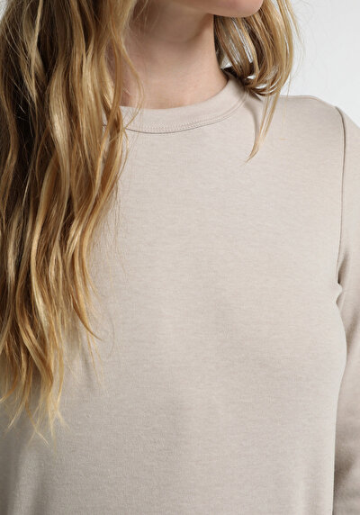 Image de T-shirt À Manches Longues Vert Foncé Slim Fit  Femme