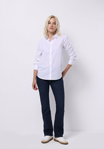 Image de 792 Mila Pantalon En Jean Marine Medium Rise Regular Fit Femme