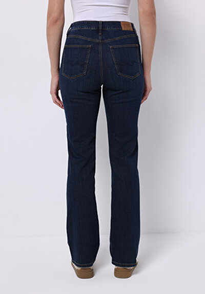 Image de 792 Mila Pantalon En Jean Marine Medium Rise Regular Fit Femme