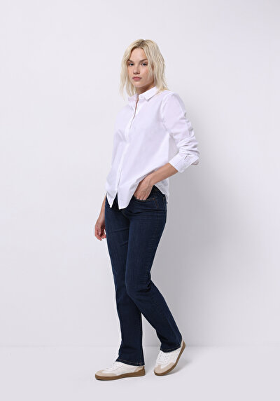 Image de 792 Mila Pantalon En Jean Marine  Medium Rise Regular Fit Femme