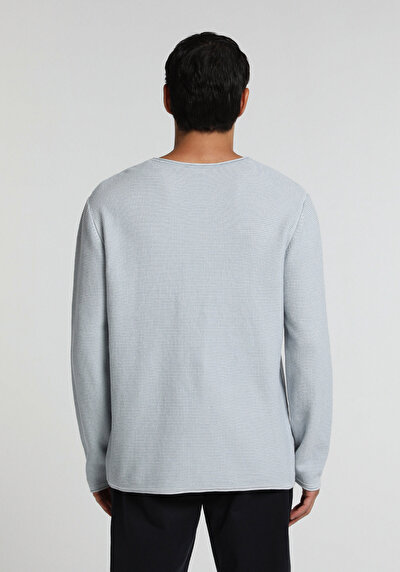 Image de Pull Bleu Regular Fit Manches Longues  Homme