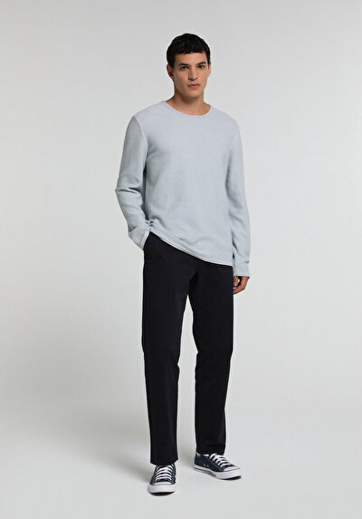 Image de Pull Bleu Regular Fit Manches Longues  Homme