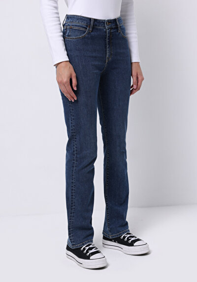 Image de 792 Mila Pantalon En Jean Bleu  Medium Rise Regular Fit Femme