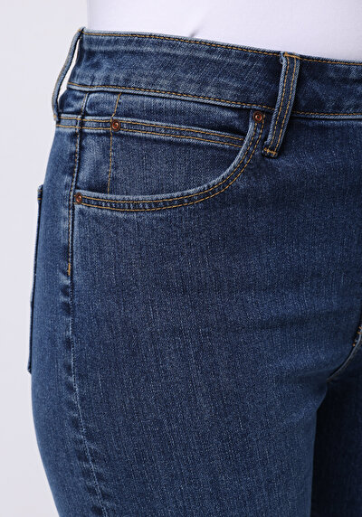 Image de 792 Mila Pantalon En Jean Bleu  Medium Rise Regular Fit Femme