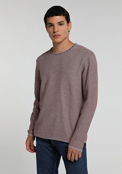 Image de Pull Violet Regular Fit Manches Longues  Homme