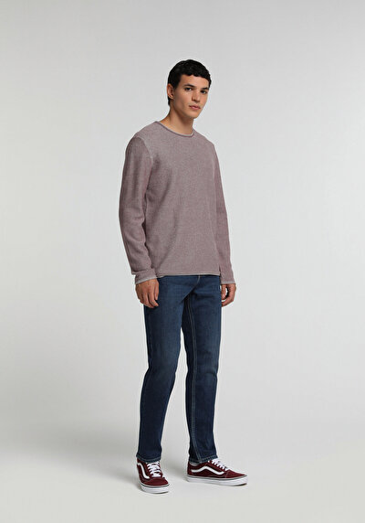 Image de Pull Violet Regular Fit Manches Longues  Homme