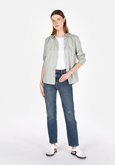 Image de 703 Carla Pantalon En Jean  Straight Leg Medium Rise Slim Fit Femme