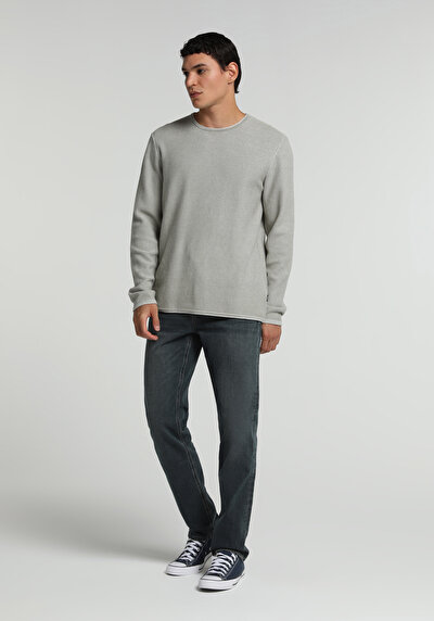 Image de Pull Vert Regular Fit Manches Longues  Homme