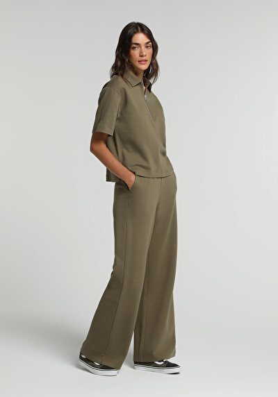 Image de Pantalon De Survêtement Kaki Regular Fit Femme