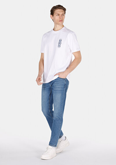 Image de 044 Karl Pantalon En Jean  Straight Leg Low Rise Straight Fit Homme