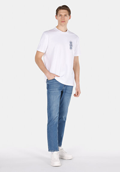 Image de 044 Karl Pantalon En Jean  Straight Leg Low Rise Straight Fit Homme