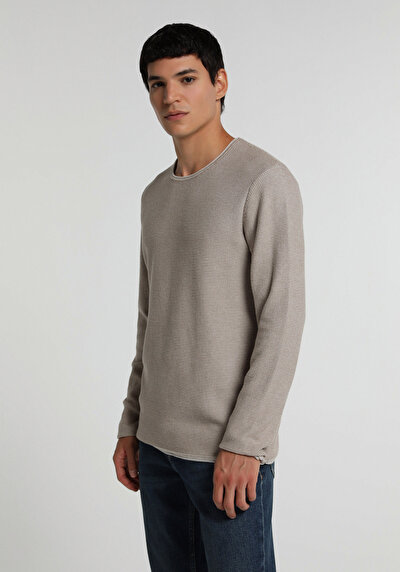 Image de Pull Marron Regular Fit Manches Longues  Homme