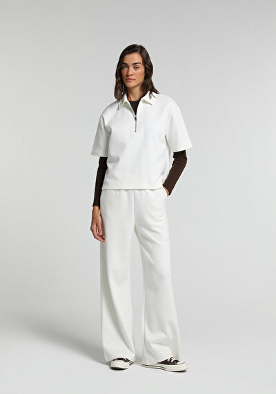 Image de Pantalon De Survêtement Blanc Regular Fit Femme