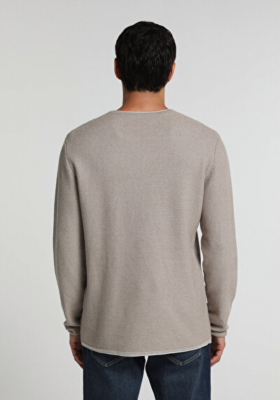 Image de Pull Marron Regular Fit Manches Longues  Homme