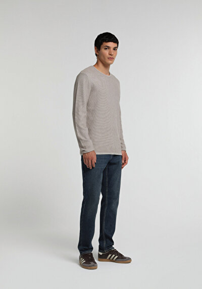 Image de Pull Marron Regular Fit Manches Longues  Homme