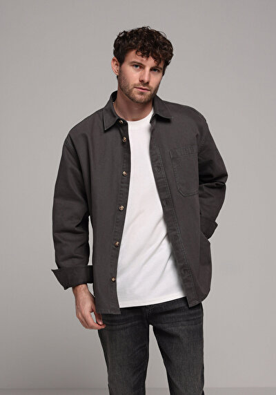 Image de Surchemise Anthracite Oversize Fit Homme