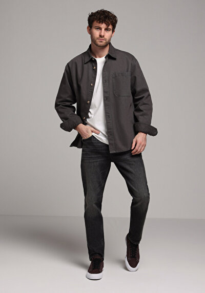 Image de Surchemise Anthracite Oversize Fit Homme