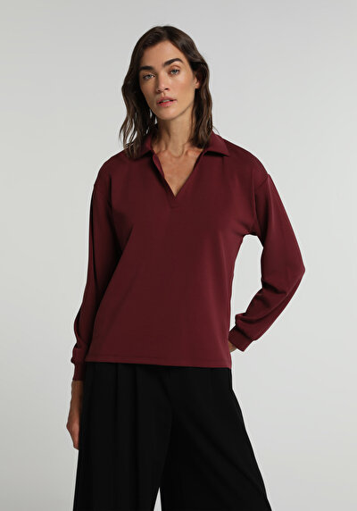 Image de T-shirt Bordeaux Regular Fit Femme
