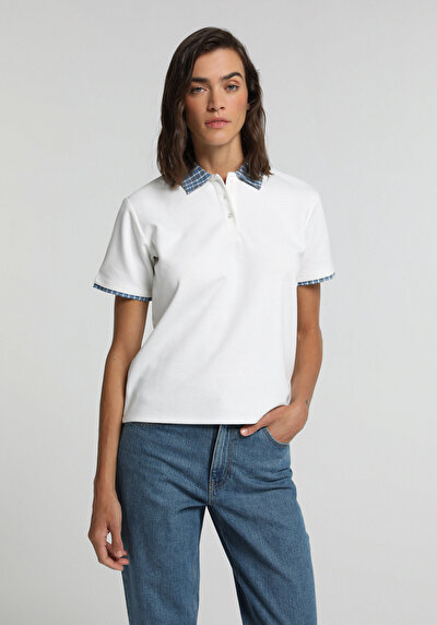 Image de Blanc Regular Fit  Droit Pique Femme