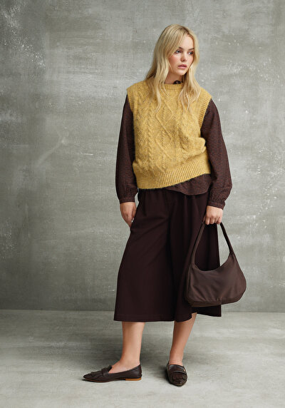 Image de Pull Jaune Regular Fit Sans Manches  Femme