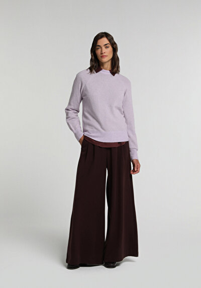 Image de Pantalon Violet High Rise Sergé Regular Fit Femme