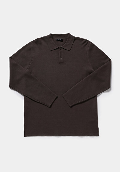 Image de Pull Marron Regular Fit Manches Longues  Homme
