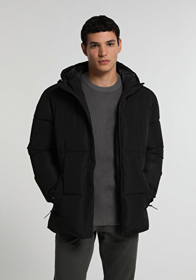 Image de Veste Noir Regular Fit Manches Longues  Matelassé Homme