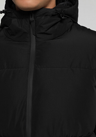 Image de Veste Noir Regular Fit Manches Longues  Matelassé Homme