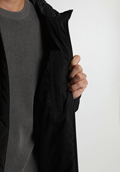 Image de Veste Noir Regular Fit Manches Longues  Matelassé Homme