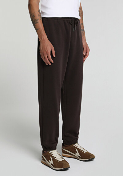 Image de Pantalon De Survêtement Marron Relaxed Fit Homme