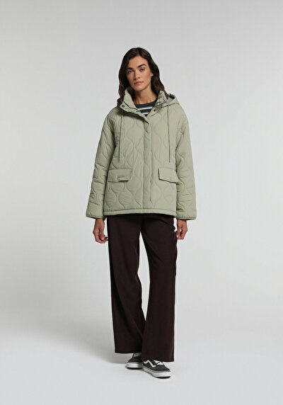 Image de Veste Vert Regular Fit Manches Longues  Matelassé Femme