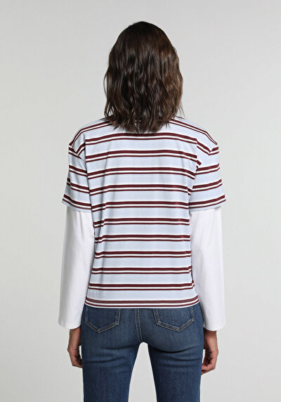 Image de Chemise Polo À Manches Longues Multicolou Rayé Regular Fit Femme