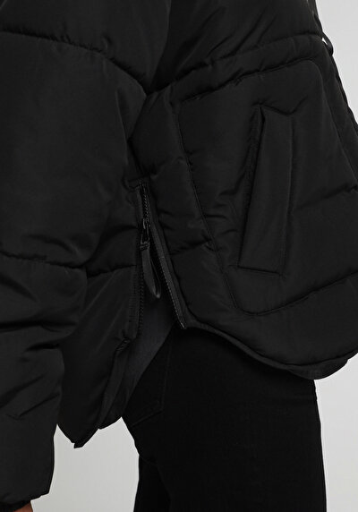 Image de Veste Noir Regular Fit Manches Longues  Matelassé Femme