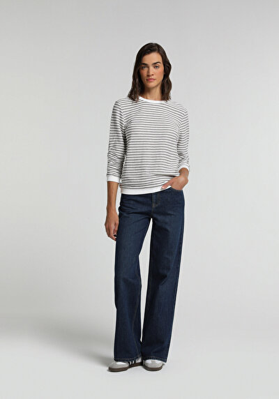 Image de T-shirt À Manches Longues Marron Regular Fit Femme